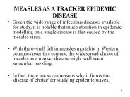 MEASLES AS A TRACKER EPIDEMIC DISEASE