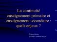 La continuit PowerPoint PPT Presentation