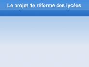 Le projet de r