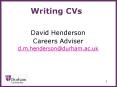 Writing CVs PowerPoint PPT Presentation