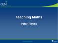 Teaching Maths  Peter Tymms PowerPoint PPT Presentation
