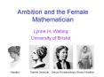 Ambition and the Female Mathematician PowerPoint PPT Presentation