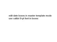 edit date boxes in master template mode