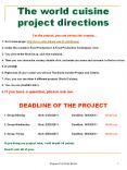 The world cuisine project directions PowerPoint PPT Presentation