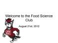 Welcome to the Food Science Club PowerPoint PPT Presentation