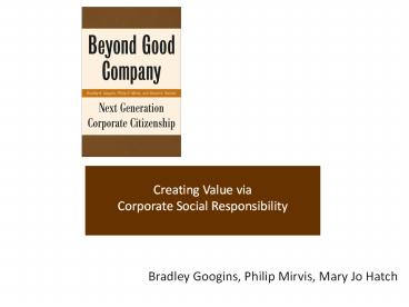 Creating Value via