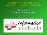 UNIVERSITATEA DE MEDICINA SI FARMACIE 