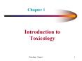 Introduction to Toxicology PowerPoint PPT Presentation