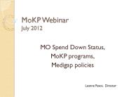 MoKP Webinar July 2012