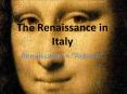 The Renaissance in Italy PowerPoint PPT Presentation