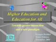 Higher Education and Education for All PowerPoint PPT Presentation