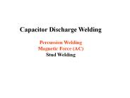 Capacitor Discharge Welding