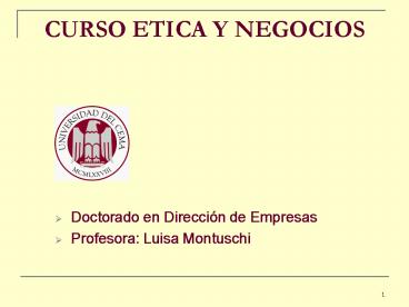 CURSO ETICA Y NEGOCIOS