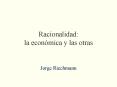 Racionalidad: la econ PowerPoint PPT Presentation