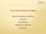 Spine Decompression Surgery