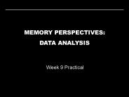 MEMORY PERSPECTIVES: