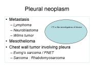 Pleural neoplasm