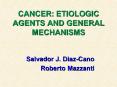 CANCER: ETIOLOGIC AGENTS AND GENERAL MECHANISMS PowerPoint PPT Presentation