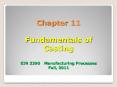 Chapter 11 Fundamentals of Casting EIN 3390  Manufacturing Processes Fall, 2011 PowerPoint PPT Presentation