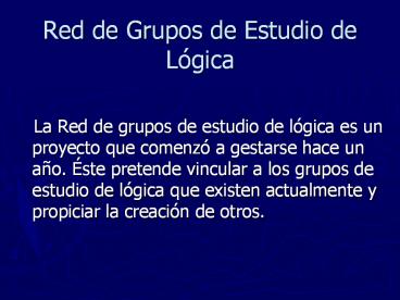 Red de Grupos de Estudio de L