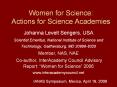 Women for Science: Actions for Science Academies PowerPoint PPT Presentation