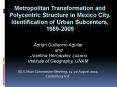 Metropolitan Transformation and Polycentric Structure in Mexico City. Identification of Urban Subcenters, 1989-2009  PowerPoint PPT Presentation