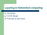 Layering in Networked computing