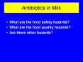 Antibiotics in Milk PowerPoint PPT Presentation