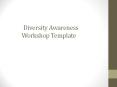Diversity Awareness Workshop Template PowerPoint PPT Presentation