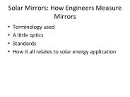 Solar Mirrors: How Engineers Measure Mirrors