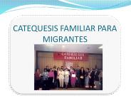 CATEQUESIS FAMILIAR PARA MIGRANTES