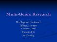 Multi-Genre Research PowerPoint PPT Presentation
