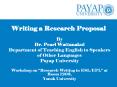 Writing a Research Proposal PowerPoint PPT Presentation