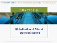 Globalization of Ethical Decision Making