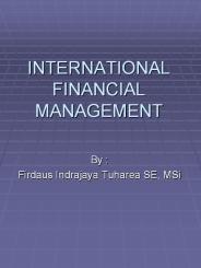 INTERNATIONAL FINANCIAL MANAGEMENT