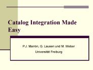 Catalog Integration Made Easy