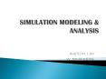 SIMULATION MODELING PowerPoint PPT Presentation