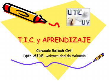 T.I.C. y APRENDIZAJE