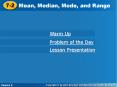 Mean, Median, Mode, and Range PowerPoint PPT Presentation