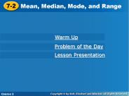 Mean, Median, Mode, and Range