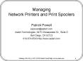 Managing Network Printers and Print Spoolers PowerPoint PPT Presentation