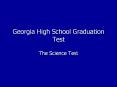 Georgia High School Graduation Test PowerPoint PPT Presentation