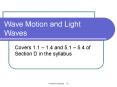 Wave Motion and Light Waves PowerPoint PPT Presentation