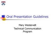 Oral Presentation Guidelines