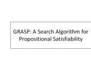 GRASP: A Search Algorithm for Propositional Satisfiability