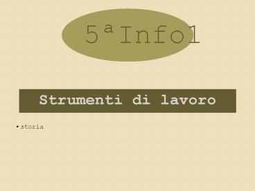 Strumenti di lavoro