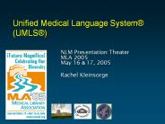 Unified Medical Language System