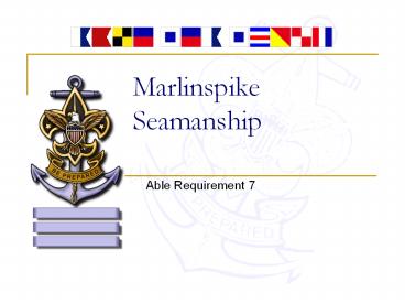 Marlinspike Seamanship
