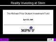 Reality Investing at Stern PowerPoint PPT Presentation