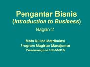Mata Kuliah Matrikulasi